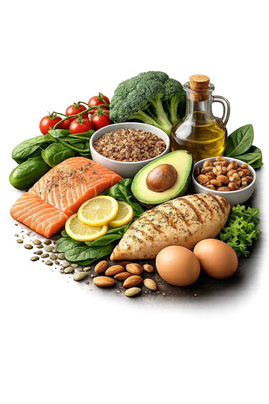 Продукты для разнообразного рациона: овощи, рыба и крупы